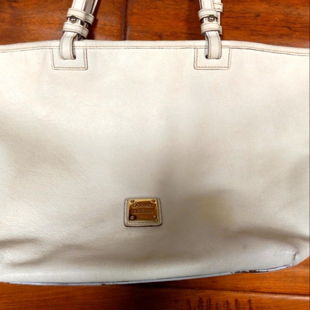 Dooney & Bourke Cream Leather Shoulder Bag